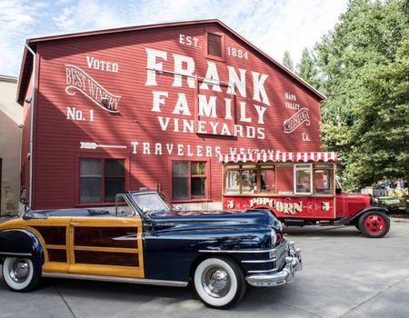 Frank Family red barn and classic cars