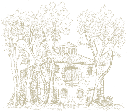 Illustration of historic Frank Family Vineyards' Stone House