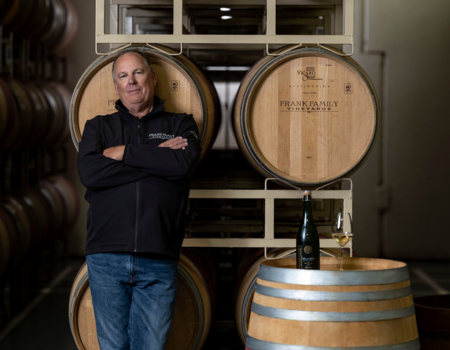 Winemaker Todd Graff in the cellar