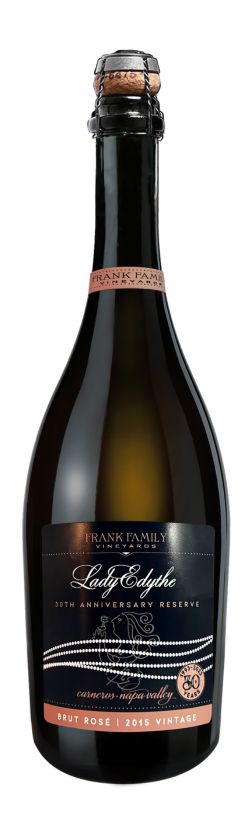 A bottle shot of Frank Family's Lady Edythe Brut Rosé