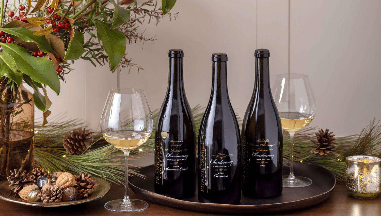 Reserve Chardonnays set against a seasonal back drop. 