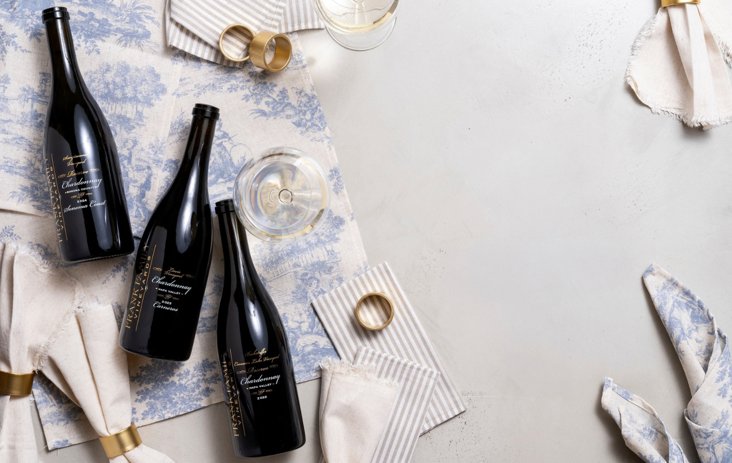 Frank Family reserve Chardonnays.