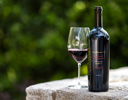 Rutherford Reserve Cabernet Sauvignon in a glass 